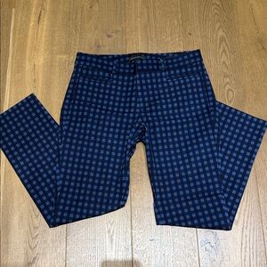 Banana Republic Women’s navy & blue Checkered Pants
